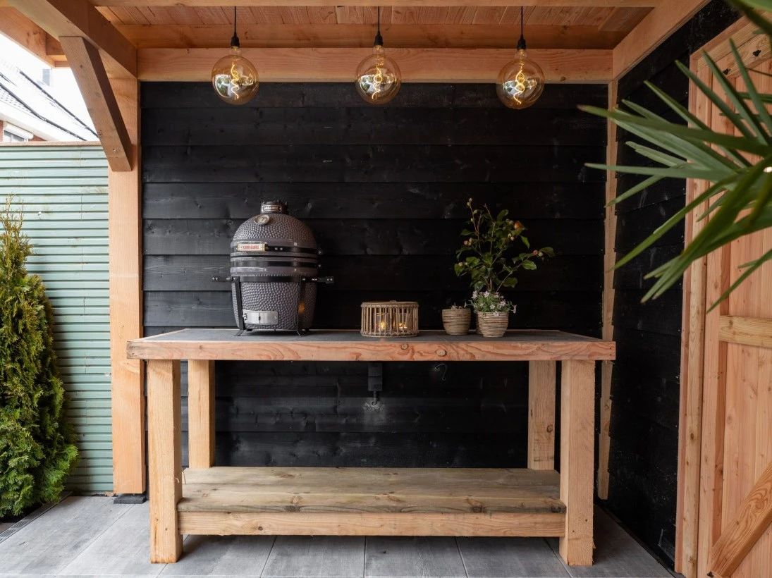 Douglas overkapping, 600 x 300, met achterwand en zijwand, Westwood Vrijbuiter - Afbeelding 9